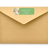 Sage green Foto Hochzeit Rücksendeadresse