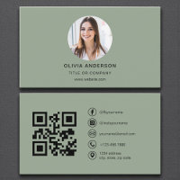 Sage Green Foto mit QR Code Social Media