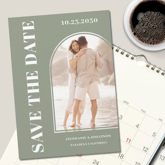 Sage Green Foto Save the Date