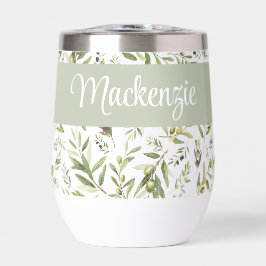 Sage Green French Country Chic Olive Name Monogram