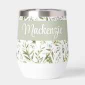 Sage Green French Country Chic Olive Name Monogram (Rückseite)