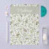 Sage Green French Country Chic Olive Name Monogram Seidenpapier (Handwerk)