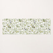 Sage Green French Country Chic Olive Name Monogram Yogamatte (Rückseite (Horizontal))