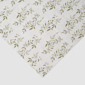 Sage green French country Olive pattern Name Seidenpapier (Ausschnitt)