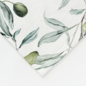 Sage Green French Country Watercolor Olive Name  Fleecedecke (Ecke)