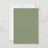 Sage Green French Floral RSVP Card with QR Code Einladung (Rückseite)