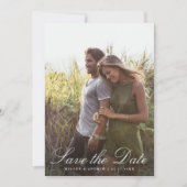 Sage Green French Floral Wappen Hochzeit Foto Save The Date (Vorderseite)