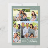 Sage Green frohe Weihnachten 5 Foto Collage (Vorderseite)