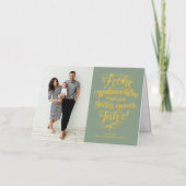 Sage Green Frohe Weihnachten Calligrafy Foto (Vorderseite)