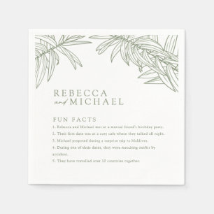 Sage Green Fun Fakten Einfache botanische Serviette