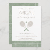 Sage Green Game Set Match Tennis Einladung (Vorne/Hinten)
