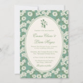 Sage Green Garden Chinoiserie Wedding Invitation Einladung (Vorderseite)