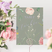 Sage Green Garden Wedding Tischnummer