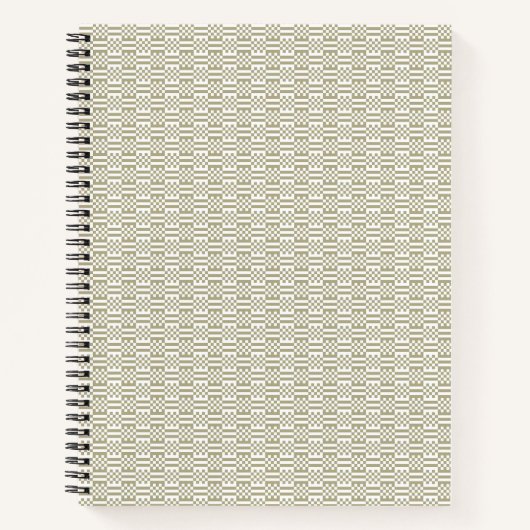 Sage Green Geometric Minimalist Pattern Notebook Notizblock (Vorderseite)
