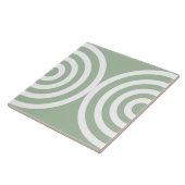 Sage Green Geometric Muster Mitte Jahrhundert Mode Fliese (Seite)