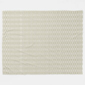 Sage Green Geometric Pattern Fleece Blanket (Vorderseite (Horizontal))
