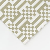 Sage Green Geometric Pattern Fleece Blanket (Ecke)