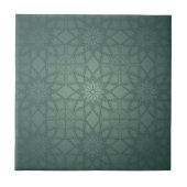 Sage Green Geometric Pattern Fliese (Vorderseite)