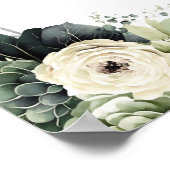 Sage Green Geometric Quinceañera Begrüßungszeichen Poster (Ecke)