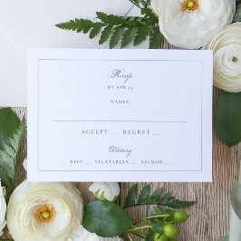 Sage Green Gerahmt Elegant Monogram Wedding RSVP Karte