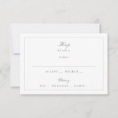 Sage Green Gerahmt Elegant Monogram Wedding RSVP Karte (Vorderseite)