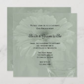 Sage Green Gerber Daisy Engagement Party Einladung (Vorne/Hinten)
