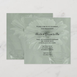 Sage Green Gerber Daisy Engagement Party Einladung