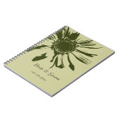 Sage Green Gerbera Blume Notizblock (Linke Seite)