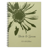 Sage Green Gerbera Blume Notizblock (Vorderseite)