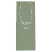 Sage Green Geschenktüte Für Weinflaschen (Rückseite)