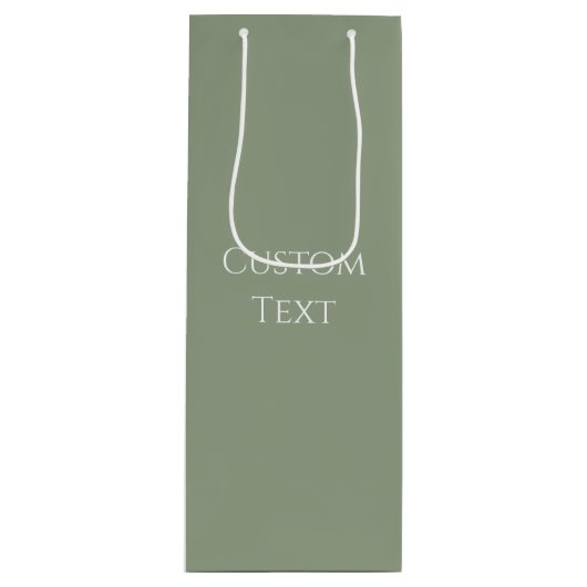Sage Green  Geschenktüte Für Weinflaschen (Vorderseite)