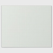 Sage Green Gingham Baby Dusche Geschenkpapier (Flach)