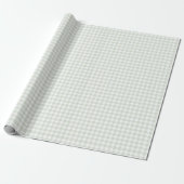 Sage Green Gingham Baby Dusche Geschenkpapier (Ungerollt)