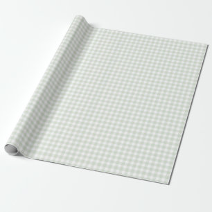 Sage Green Gingham Baby Dusche Geschenkpapier