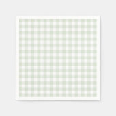 Sage Green Gingham Baby Dusche Serviette (Vorderseite)