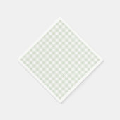 Sage Green Gingham Baby Dusche Serviette (Ecke)