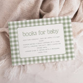 Sage Green Gingham Baby Showbuchanfrage Begleitkarte