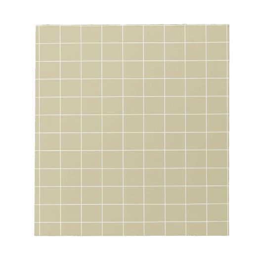 Sage Green Gingham Checkered Kariert Pattern Notizblock (Vorderseite)