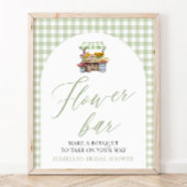 Sage Green Gingham Fresh Off Market Blume Bar Poster
