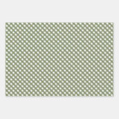 Sage Green Gingham Gemustert Geschenkpapier Set (Vorderseite)