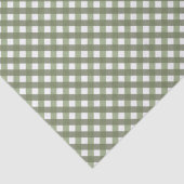 Sage Green Gingham Gemustert Seidenpapier (Detail)