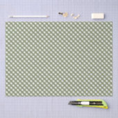 Sage Green Gingham Gemustert Seidenpapier (Handwerk)