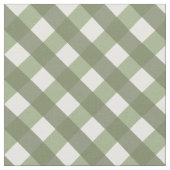 Sage Green Gingham Gemustert Stoff (Nahaufnahme)