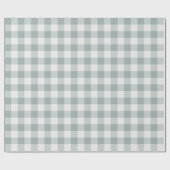 Sage Green Gingham Geschenkpapier (Flach)