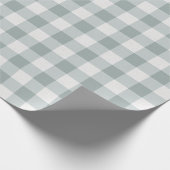 Sage Green Gingham Geschenkpapier (Ecke)