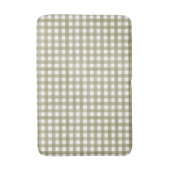 Sage Green Gingham Kariert Gemustert Badematte (Vorderseite Vertikal)