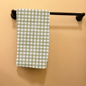 Sage Green Gingham Kariert Gemustert Handtuch