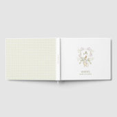 Sage Green Gingham Peter die Rabbit Baby Dusche Gästebuch (Voll)