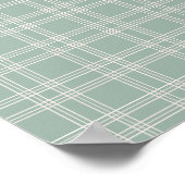 Sage Green Gingham Poster (Ecke)