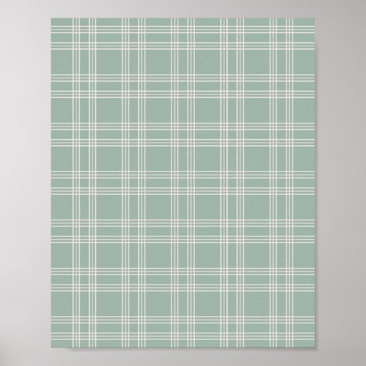 Sage Green Gingham Poster (Vorne)